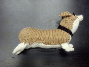 Corgi for Kathy. Finished Dec. 2013. In Valley Yarns Huntington.