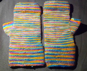 Fingerless Mittens for Emily. Finished Dec. 2013.